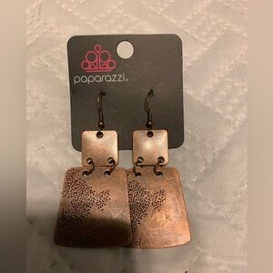 New! GEOMETRIC COPPER DANGLE EARRINGS.  Gorgeous!!